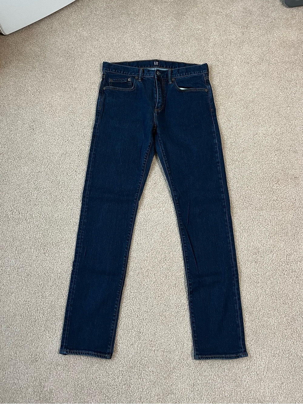 Classic Men's Dark Blue Jeans
